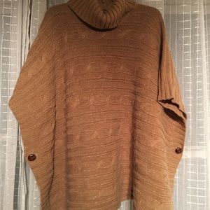 Cowl neck poncho
